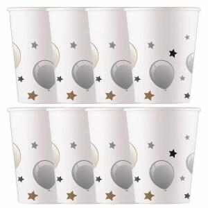 Pappbecher Happy Birthday  200ml 8er FSC-Mix, Procos
