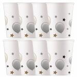 Pappbecher Happy Birthday  200ml 8er FSC-Mix, Procos