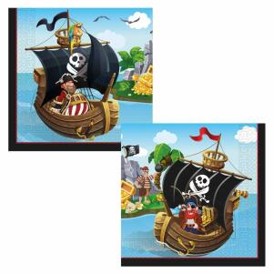 Servietten 33x33cm  Piraten FSC-Mix, 20er,, Procos