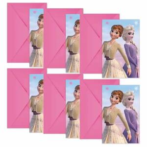 Einladungskarte FROZEN II  6er FSC-Mix, mit Umschlag,, Procos