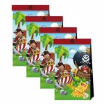 Partytüten Piraten 4er  FSC-Mix, 17x30cm, Procos