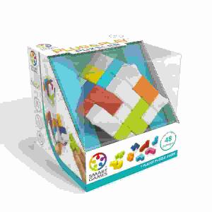 SMART GAMES Knobelspiel  Puzzle Würfel 9x9x9cm, 3-D Puzzle, weißer Würfelrahmen, 8 bunte Puzzleteile,, Booklet mit 48 Herausforderungen und Lösungen, ab 1 Spieler,, ab 6 Jahren,, Smart Games