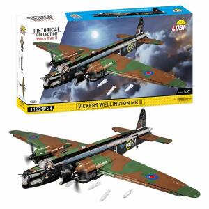 COBI Bausatz Flugzeug  VICKERS WELLINGTON MK.II, Bausteinsatz 5723, 1162 Teile, 2 Figuren,, Größe: TxBxH: 71,5 x 53 x 13,5 cm, ab 8 Jahren, kompatibel mit Klemmbausteinen führender Marken