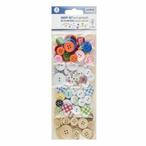 Knopf-Set bunt gemischt  72teilig, Glorex
