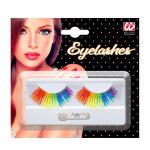 Regenbogen Wimpern  mit Kleber