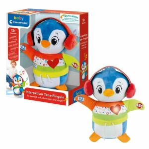 Interaktiver Tanz-Pinguin  fördert motorischen Fähigkeiten, Sprachkenntnisse und, Wissen über Ursache-Wirkung-Beziehungen von Kindern,, 3x AAA Batterien erforderlich und enthalten,, ab 12 Monaten,, Clementoni