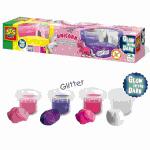 Knete Unicorn 4x 90g  1x Spielknete neonrosa, 1x...