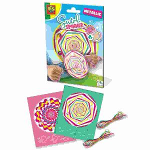 Swirl Spinner Metallic  2 Sturmscheiben, 2 Fäden im Neon-Look,, SES