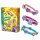 Schmuckarmbänder  3 bunte Plastikarmbänder, 18 Amulette, Glitzeraufkleber,, SES