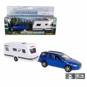 Volvo V70 mit Dethleffs  Caravananhänger 30cm, mit Rückzugmotor, Türen sind öffenbar,, ab 3 Jahren,, Van Manen