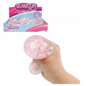 Quetschball Glamour  6cm 4fach sortiert, ab 3 Jahren,, Van Manen
