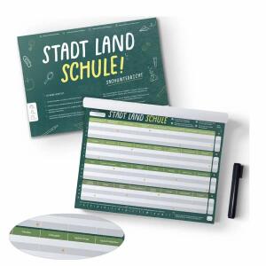 Stadt Land Schule  Sachunterricht, 1x A4 Block mit 50 Blatt,, Spielkategorien bilden 5 Bereiche aus dem Sachunterricht ab,, ab 9 Jahren, für 2 Spieler, Spieldauer ca. 30 min