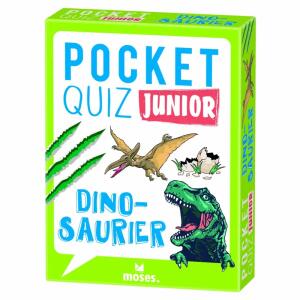 Kartenspiel Pocket Quiz  Junior Dinosaurier, Quizspiel von Jürgen Winzer, ab 8 Jahren, moses.Verlag