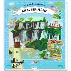 Das große Entdeckerbuch  Atlas der Flüsse, 24 x 27 cm, ausklappbar, inklusive Heften mit Informationen,, 12 Seiten,, Trötsch, .#m Sachbücher Atlas Atlanten .#M