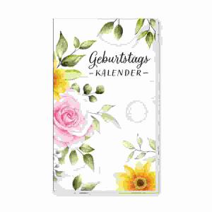 Geburtstagskalender  Taschenformat BLUMEN, Trötsch