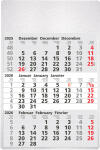 2026 GÜSS 3-Monatswandkalender Metall