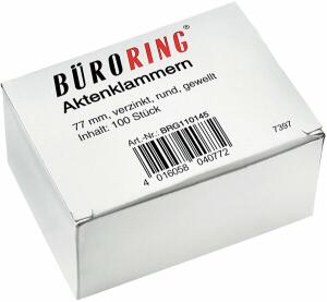 Büroring Aktenklammern 77mm/100