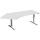 Schreibtisch Elektro 2.166 x 650-1.250 x 800/1.131 mm lichtgrau