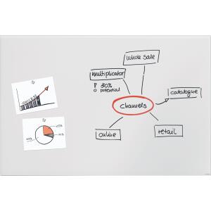 SIGEL GL520 Glas-Whiteboard Artverum - super-weiß - 150 x 100 x 1,80 cm - polierte Ecken - Sicherheitsglas (ESG), Stahl - GS-geprüft