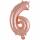 Folienballon Mini Zahl 6 rose 9909694 41cm