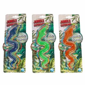 Snake 20cm 3fach sortiert, dehnbar bis 150cm, ab 3 Jahren, Jungle Expedition,, Van Manen