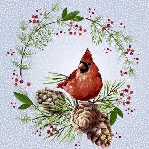 Winter Cardinal FSC-Mix, 3-lagig, 20 Stück,, Paper+Design