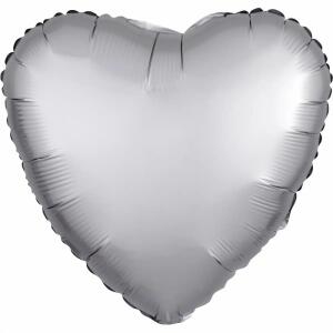 Folienballon Herz silber AMSCAN 9914126  43cm