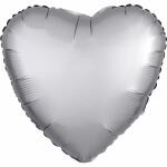 Folienballon Herz silber AMSCAN 9914126  43cm