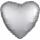 Folienballon Herz silber AMSCAN 9914126  43cm