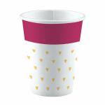 Small Heart 250ml 8er, Amscan