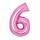 Folienballon Zahl 6 pink AMSCAN 9914046 66cm