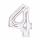 Folienballon Zahl 4 silber AMSCAN 9913229 66cm