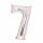 Folienballon Zahl 7 silber AMSCAN 9913232 66cm