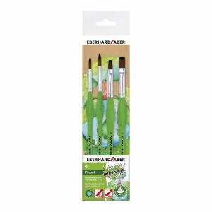 Haarpinselset 4ST rund&flach Green EBERHARD FABER 579927 Winner