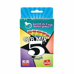 Kannst du 5 zum Besten geben? Partyspiel ab 2 Personen,, Spieldauer ab 20 Minuten, Inhalt: 109 Karten, Anleitung, ab, 12 Jahren,, Goliath