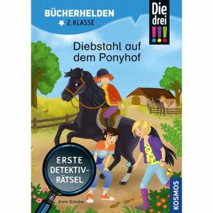 Diebstahl auf dem Ponyhof, Kinderbuch von Jule Ambach,, illustriet von Isabelle Metzen,, 46 Seiten, ab 7 Jahren,, Kosmos