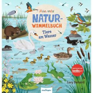 Wimmelbuch Tiere am..., Mein erstes Natur-Wimmelbuch Tiere am Wasser,, von Sibylle Schumann, illustriert von Lucy Barnard,, 16 Seiten, ab 18 Monaten,, Thienemann-Esslinger