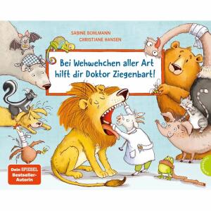 hilft dir Doktor..., Bei Wehwehchen aller Art hilft dir Doktor Ziegenbart!, Bilderbuch von Sabine Bohlmann,, illustriert von Christiane Hansen, 32 Seiten, ab 4 Jahren,, Thienemann-Esslinger