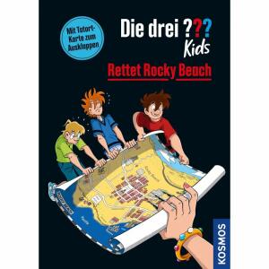 Rettet Rocky Beach, Kinderbuch von Ulf Böanck, Boris Pfeiffer, illustriet von Kim Schmidt,, 144 Seiten, ab 8 Jahren,, Kosmos