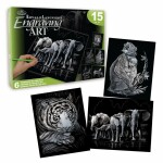 Tiere 20x25cm silber 6er, inklusive Kratzfeder,...