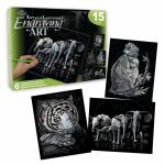 Tiere 20x25cm silber 6er, inklusive Kratzfeder,...
