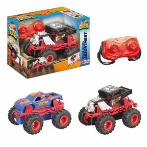 Truck Mini 12cm sortiert, 2,4 GHz, 4fach sortiert, Wheeliefunktion, 5 Batterien AAA, erforderlich, nicht enthalten, ab 3 Jahren,, Happy People