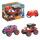Truck Mini 12cm sortiert, 2,4 GHz, 4fach sortiert, Wheeliefunktion, 5 Batterien AAA, erforderlich, nicht enthalten, ab 3 Jahren,, Happy People