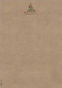 SIGEL DP415 Weihnachts-Motiv-Papier - Weihnachtsbaum - braun/grün/rot - 100 g/m² - A4 - 100 Blatt
