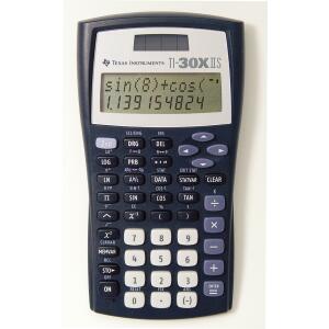 Texas Instruments Schulrechner TI-30XIIS dunkelblau, Solar, zweizeilig