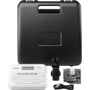 Brother Beschriftungsgerät P-touch D410VP - inkl. USB-Schnittstelle, Hartschalenkoffer, weiß