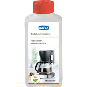 Bio-Schnellentkalker auf Basis von Zitronensäure, geeignet für alle Kaffeemaschinen, Eierkocher Wasserkocher, Töpfe, Edelstahlpfannen, 1 Flasche = 250 ml