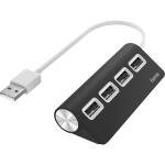 USB-Hub, 4 Ports, USB 2.0, 480 Mbit/s schwarz