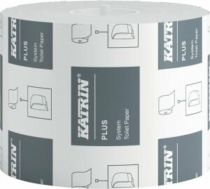 KATRIN Toilettenpapier Plus System Toilet 800 - 2-lagig, weiß, 36 Rollen à 800 Blatt