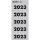 LEITZ 1423 Inhaltsschild 2023 - selbstklebend, 100 Stück, grau